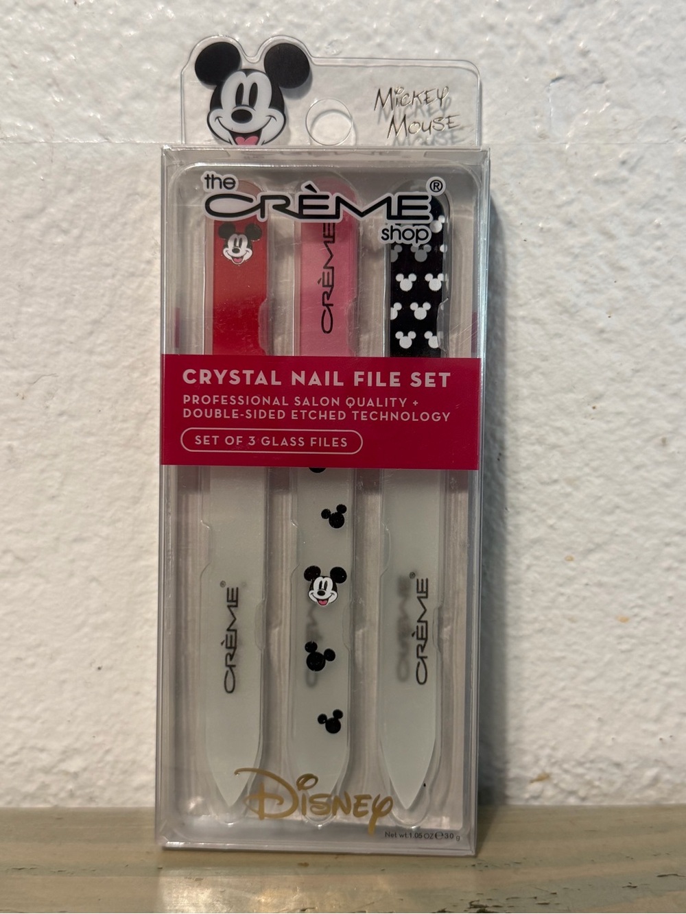 The Crème Shop x Disney Mickey Mouse Crystal Nail File Set - Pink & Black